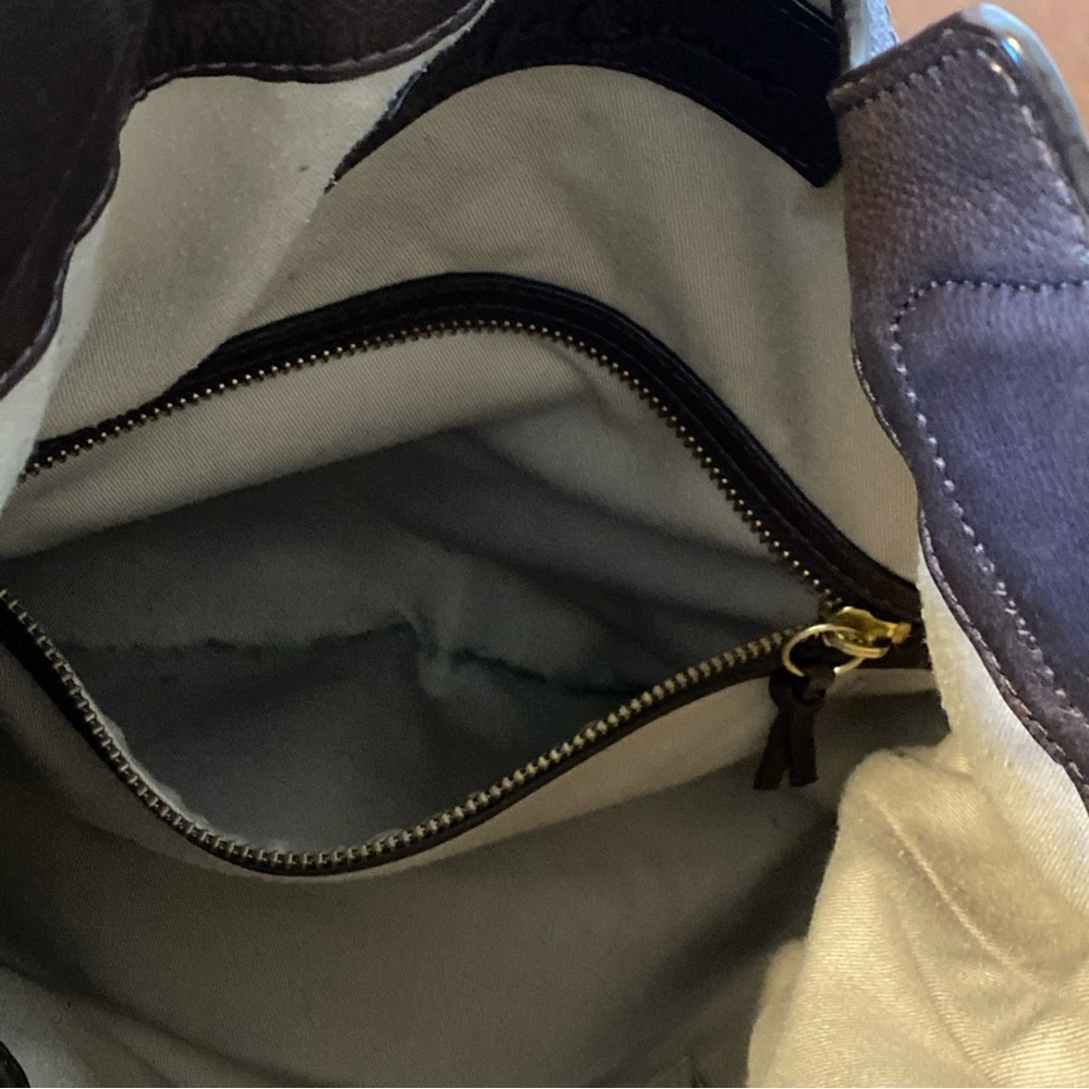 Foley + Corinna Mid City Tote Dark Brown Leather Shoulder Bag - Picture 9 of 14